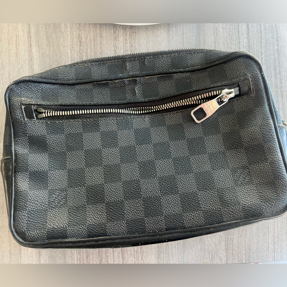 Louis Vuitton Black Damier Graphite Toiletry Pouch